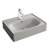 VitrA Equal 7241B476-0001 Lavabo, Mat Taş Gri, 60 cm
